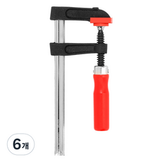워크프로 스틸바 L클램프 우드핸들 50 x 150 mm WP232025, 6개