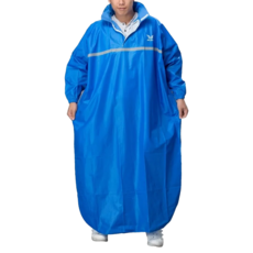 東伸 風采太空型一件式雨衣, 車縫處防水條貼合, 尼龍布料, 輕量有質感, 雙重防水設計, 3XL, 藍色