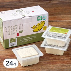 한둘 무농약콩으로 만든 한끼 두부 부침용, 120g, 24개