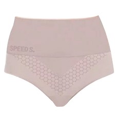 SPEED S. 科技石墨烯塑型高腰健康褲，75%尼龍（含石墨烯，涼感紗），台灣製, M~L, 一般粉色