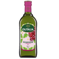 OLITALIA 奧利塔 葡萄籽油, 高含量Omega-6不飽和脂肪酸，富含花青素(OPC)，油品穩定，耐高溫且低油煙, 1L, 1瓶