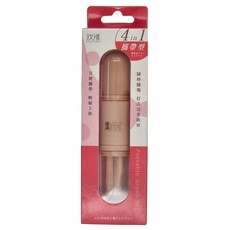 BEAUTYOUNG 妝漾 膠囊化妝刷具4件組, 便攜型, 內含腮紅/蜜粉刷, 陰影刷/修容刷, 眼影刷, 眼線刷, 粉蜜刷 + 眼部小刷 3支, 1組