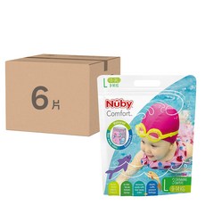 Nuby 游泳褲型尿布 女童, L, 6片