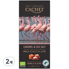 까쉐 유기농 카라멜 앤 씨쏠트 초콜릿, 100g, 2개