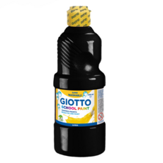 GIOTTO 可洗式兒童顏料 黑色 500ml 兒童美術繪畫安全顏料, 1色
