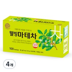 우리차 웰빙 마테차, 800mg, 100개입, 4개