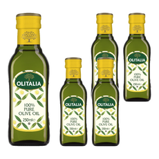 OLITALIA 奧利塔 純橄欖油，第一道冷壓初榨，Extra Virgin等級，濃郁橄欖果香味，適合涼拌/冷淋/低溫料理, 250ml, 5瓶