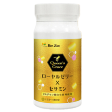 Bee Zin 康萃 日本原裝9%蜂王乳+芝麻膜衣錠，調整體質幫助入睡，維持青春美麗, 60顆, 1罐