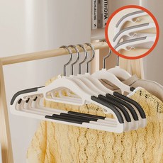 solve living 耐用防滑衣架, 黑色, 10個