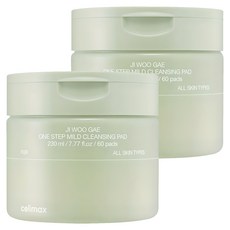 celimax One Step橡皮擦溫和卸妝棉片, 60片, 2罐