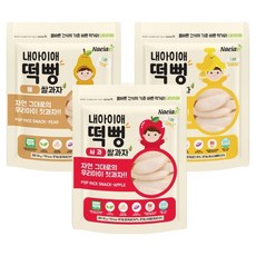 Naeiae 孩童綜合米餅組 3種口味, 蘋果口味+水梨口味+香蕉口味, 1組