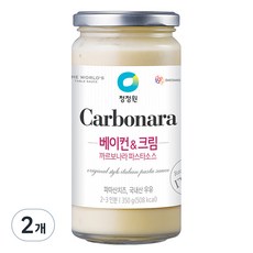 청정원 베이컨 앤 크림 까르보나라 파스타 소스, 350g, 2개