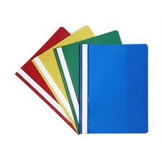 hfpwp 台灣製 環保無毒 2孔全透明文件夾 A4 超聯捷 LW320-BL (10入/組), 1入