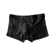 石墨烯冰絲涼感平口內褲 2XL (腰圍74cm) 黑色 65~80kg 2件組, 2XL(腰圍74cm 褲長24.2cm)