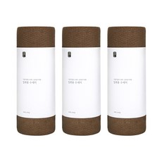 생활공작소 일회용 수세미, 브라운, 3개