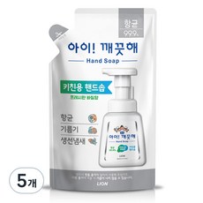 아이깨끗해 항균 키친폼 손세정제 리필 바질향, 200ml, 5개
