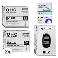 오상헬스케어 헬스프로 혈당계 + 검사지 100p + 채혈침 100p + 알콜솜 100p 세트, IGM-0028A, 2개