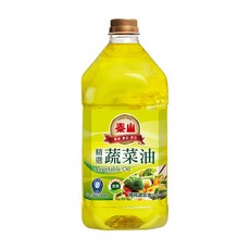 泰山 精選蔬菜油, 全素, 不添加棕櫚油, 3L, 1瓶