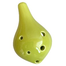 JK初學者6孔中音C陶瓷陶笛帶+樂譜長滑鼠, 綠色, 單品, 1個