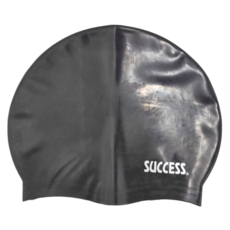 SUCCESS 成功 超彈性矽膠泳帽 - 100%矽膠材質, 黑色, 1個