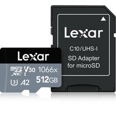 렉사 Professional 1066X microSDXC UHS-I Cards, 512GB
