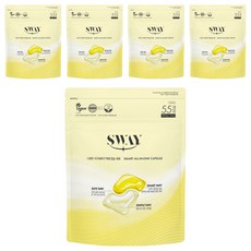 스웨이 식기세척기 액체캡슐 세제 55p, 440g, 5개