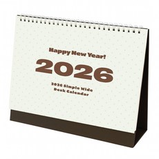 탐사 오피스 2026 심플 와이드 데스크 캘린더, 1개