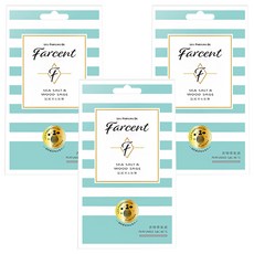 Farcent 香水 衣物香氛袋 3個, 30g, 3盒, 鼠尾草+海鹽