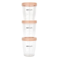 모윰 트라이탄 이유식 용기, 테라코타, 3개, 240ml