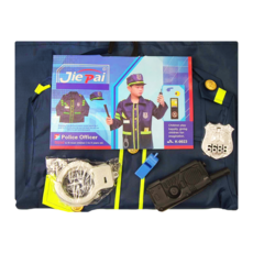Kori Deer 可莉鹿 兒童萬聖節警察角色扮演服裝組合, 適合3-8歲兒童, 3歲以上, 警察, 1組