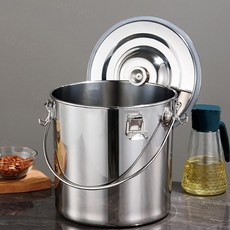 아리코 스테인리스 밀폐형 음식물 쓰레기통 3L, 실버, 1개