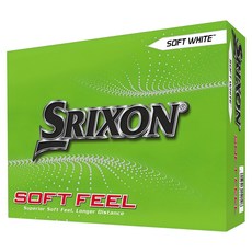 SRIXON Soft Feel高爾夫2層球, 亮白色, 1盒, 12顆