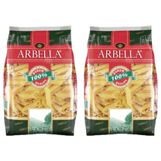 ARBELLA 阿貝拉 雙尖通心麵, 100%杜蘭小麥，無鹽無調味，有紋路, 500g, 2包