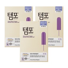 템포 탐폰 내추럴, 레귤러, 16개입, 3개