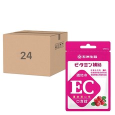 五洲生醫 蔓越莓維他命EC口含錠, 維他命補充, 12包入, 10錠, 24包