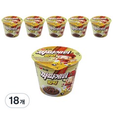 농심 짜파게티 범벅 미니 컵라면 70g, 18개