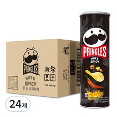 켈로그 프링글스 매운맛, 110g, 24개