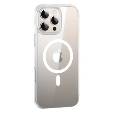TOTU 拓途 晶盾系列 iPhone 16 Pro 手機殼 雙材質防摔 掛繩孔 磁吸 透明背板 霧面邊框, 透明