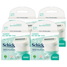 Schick 舒適牌 舒芙仕女除毛刀片 敏感肌 蘆薈&玫瑰香氛, 3入, 4盒