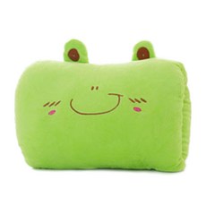LoveoX 造型暖手趴睡枕, 綠蛙