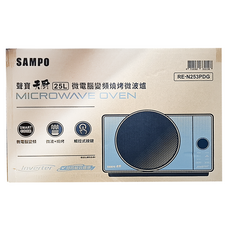 SAMPO 聲寶 25L平台式微電腦變頻燒烤微波爐 RE-N253PDG 原廠保固
