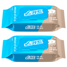 40 條用於裙子廚房桌子的濕巾, 2包