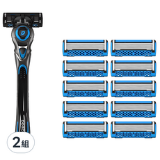 多樂可 DORCO PACE 7 II Fresh 刮鬍刀組, 2組, 剃須刀 + 剃須刀刀片 11p