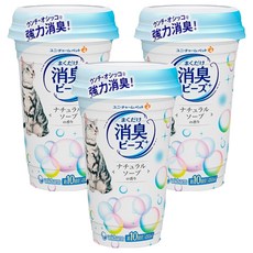 unicharm 清新消臭貓盆消臭粒 天然沐浴, 450ml, 3個