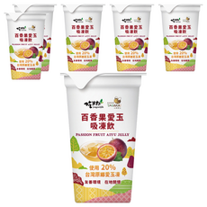 吃果籽 百香果愛玉 吸凍飲, 使用20%台灣原鄉愛玉凍, 220公克, 220g, 6個