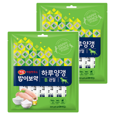 밥이보약 DOG 하루양갱 관절 짜먹는 간식, 224g, 2개 224g, 2팩