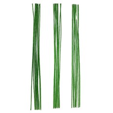 Madakumi 花工藝紙 28 號 30p + 一次性袋套裝, 綠色(鐵絲)，隨機出貨(一次性小袋), 1組