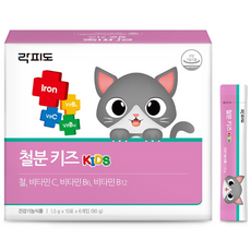 Lacfido 孩童維他命含鐵質補充粉隨身包 60條入, 90g, 1盒