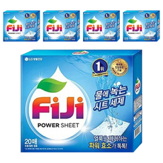LG 生活健康 Fiji 飛漬 一紙淨洗衣紙, 20枚入 POWER SHEET, 20張, 5盒