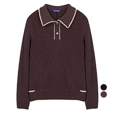 놓치면 후회할 올리비아하슬러 추천 아이템 상위 8 9 올리비아하슬러 여성용 배색 카라 포인트 니트 티셔츠 OHBWTS108